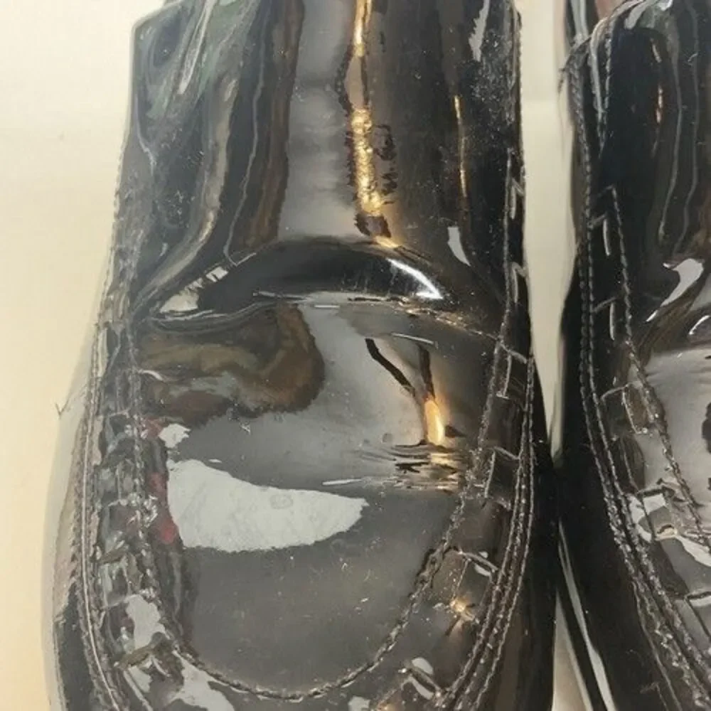 Ariat Black Leather Patent Western Casual Clog Shoes Women Size 10B - Picture 5 of 12